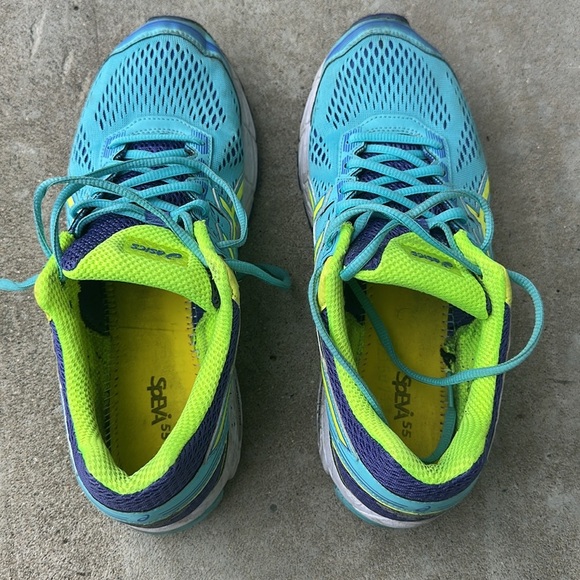 ASICS Blue tennis shoes women’s size 10 - Picture 4 of 7